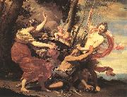 Simon Vouet Father Time Overcome by Love, Hope and Beauty oil painting on canvas